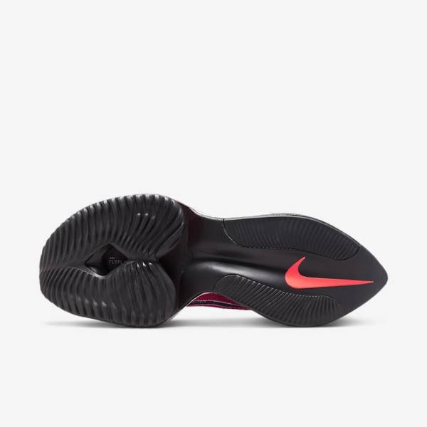 Buty do Biegania Damskie Nike Air Zoom Alphafly NEXT% Flyknit Szosowe Wyścigowe Fioletowe Czerwone Czarne Czarne | NK286MWG