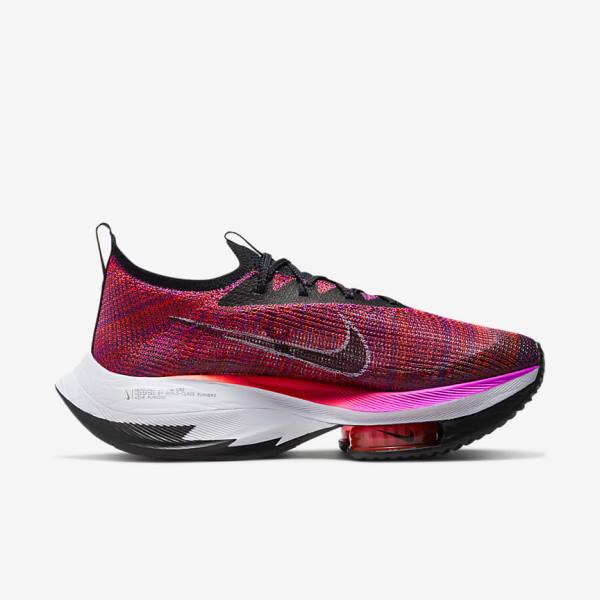 Buty do Biegania Damskie Nike Air Zoom Alphafly NEXT% Flyknit Szosowe Wyścigowe Fioletowe Czerwone Czarne Czarne | NK286MWG