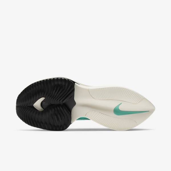 Buty do Biegania Damskie Nike Air Zoom Alphafly NEXT% Flyknit Szosowe Wyścigowe Turkusowe Czarne Głęboka Turkusowe Białe | NK683MDE