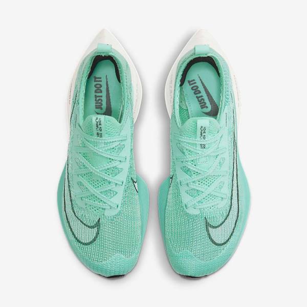 Buty do Biegania Damskie Nike Air Zoom Alphafly NEXT% Flyknit Szosowe Wyścigowe Turkusowe Czarne Głęboka Turkusowe Białe | NK683MDE