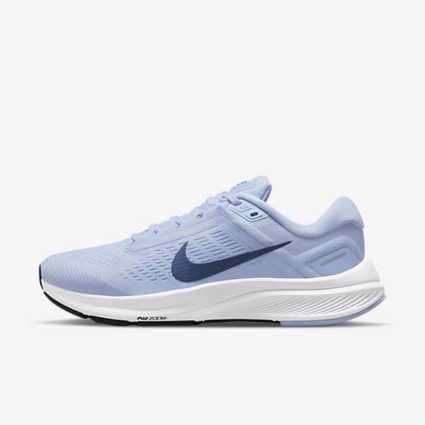 Buty do Biegania Damskie Nike Air Zoom Structure 24 Szosowe Głęboka Niebieskie Białe Granatowe Granatowe | NK512XPY