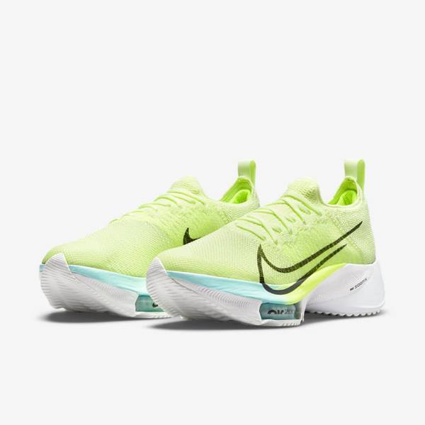 Buty do Biegania Damskie Nike Air Zoom Tempo NEXT% Szosowe Białe Zielone Turkusowe Turkusowe | NK046OZL