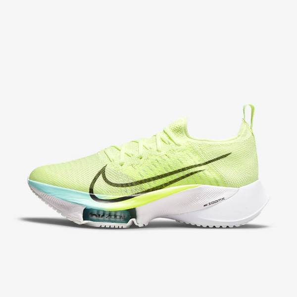 Buty do Biegania Damskie Nike Air Zoom Tempo NEXT% Szosowe Białe Zielone Turkusowe Turkusowe | NK046OZL