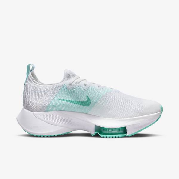 Buty do Biegania Damskie Nike Air Zoom Tempo NEXT% Szosowe Czarne Ciemny Szare Platyna Białe | NK154LEF