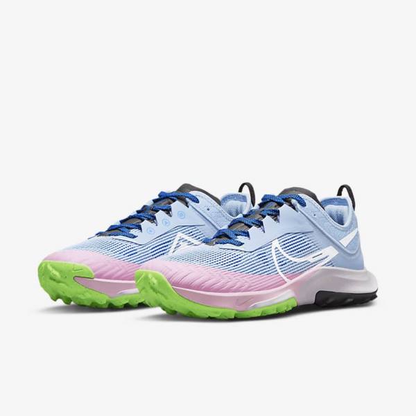 Buty do Biegania Damskie Nike Air Zoom Terra Kiger 8 Trailowe Głęboka Niebieskie Królewski Niebieski Czarne Białe | NK618PTJ