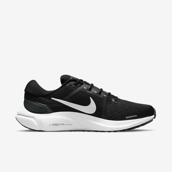 Buty do Biegania Damskie Nike Air Zoom Vomero 16 Szosowe Czarne Ciemny Szare Białe | NK034ZKB