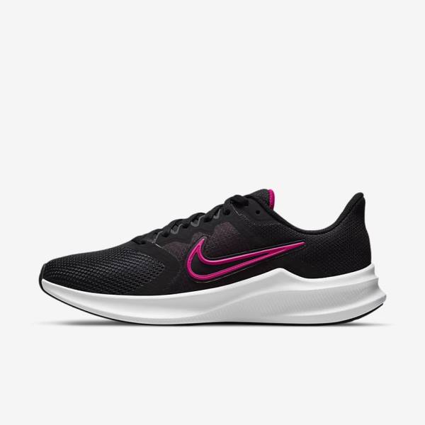 Buty do Biegania Damskie Nike Downshifter 11 Szosowe Czarne Ciemny Szare Białe | NK034KTA