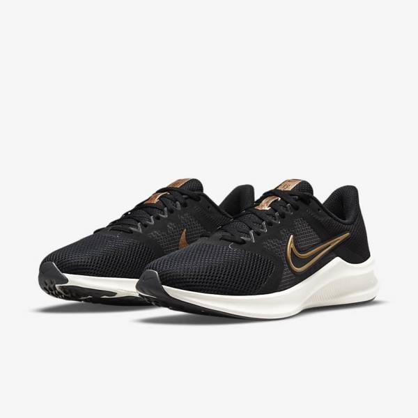 Buty do Biegania Damskie Nike Downshifter 11 Szosowe Czarne Ciemny Szare Metal Miedź | NK416ETW