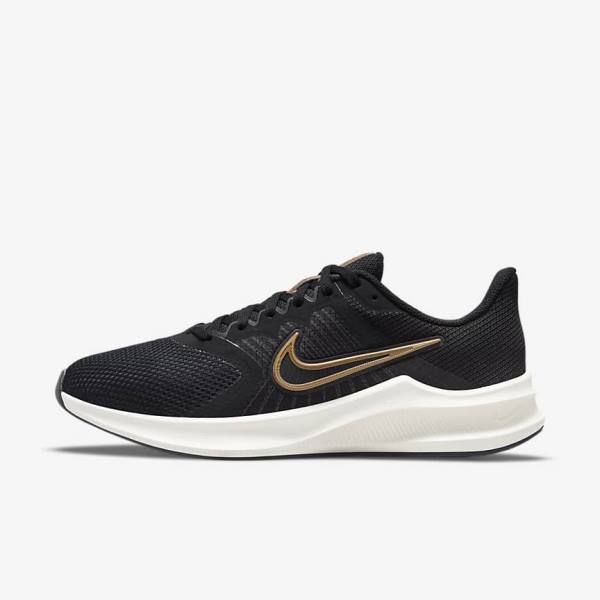 Buty do Biegania Damskie Nike Downshifter 11 Szosowe Czarne Ciemny Szare Metal Miedź | NK416ETW