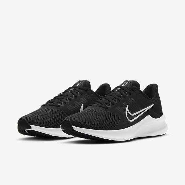 Buty do Biegania Damskie Nike Downshifter 11 Szosowe Czarne Ciemny Szare Białe | NK632BMQ