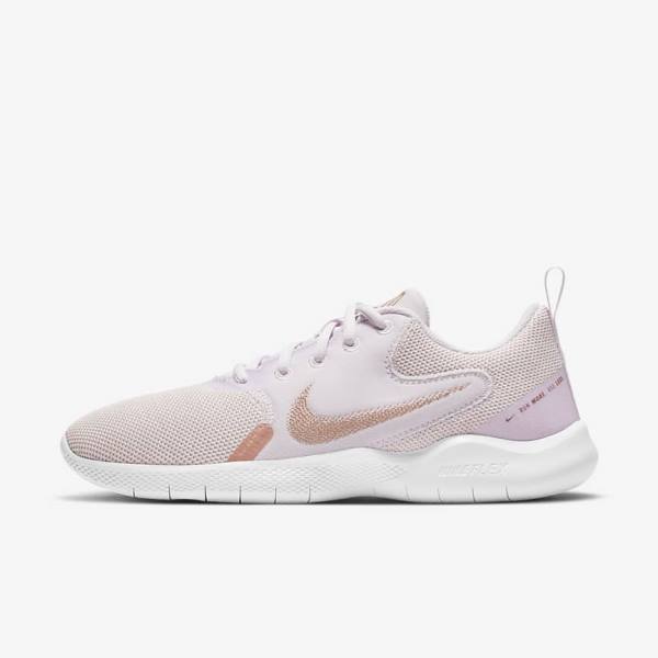 Buty do Biegania Damskie Nike Flex Experience Run 10 Szosowe Głęboka Fioletowe Białe Metal Czerwone Brązowe | NK582HWA