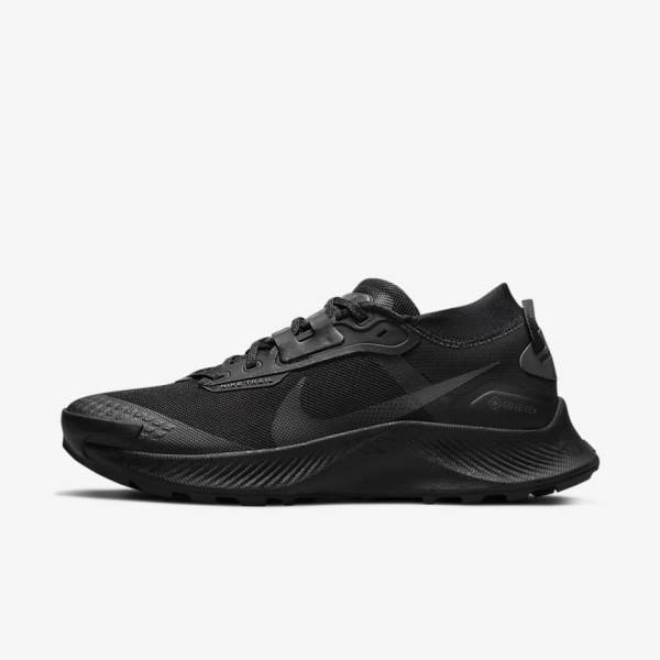 Buty do Biegania Damskie Nike Pegasus Trailowe 3 GORE-TEX Nieprzemakalne Trailowe Czarne Ciemny Szare Czarne | NK502WZU