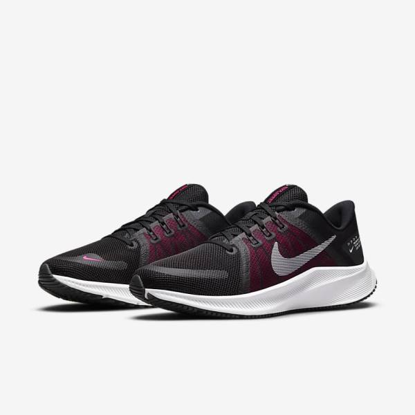 Buty do Biegania Damskie Nike Quest 4 Szosowe Czarne Ciemny Szare Białe | NK823BEP