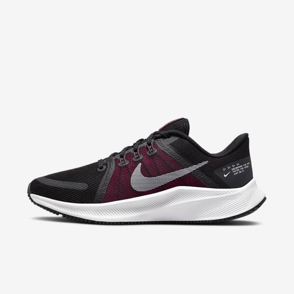 Buty do Biegania Damskie Nike Quest 4 Szosowe Czarne Ciemny Szare Białe | NK823BEP