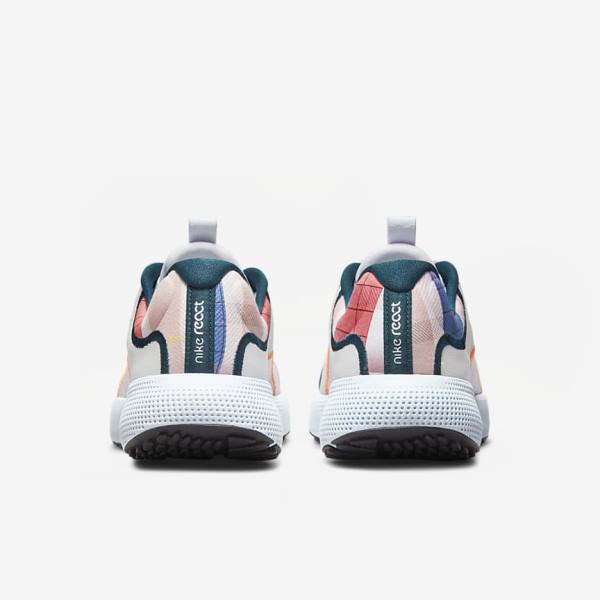 Buty do Biegania Damskie Nike React Escape Run Szosowe Białe Niebieskie Czarne Różowe | NK037NJC