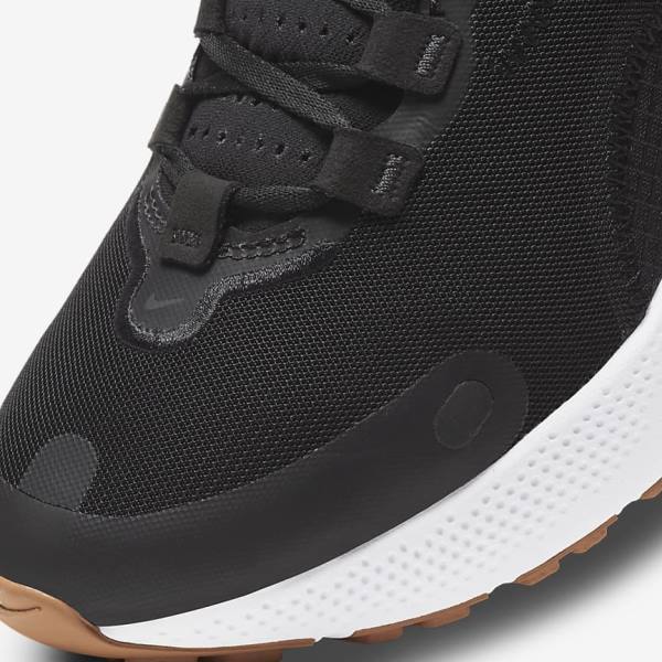 Buty do Biegania Damskie Nike React Escape Run Szosowe Czarne Ciemny Szare Białe Czarne | NK540HAW