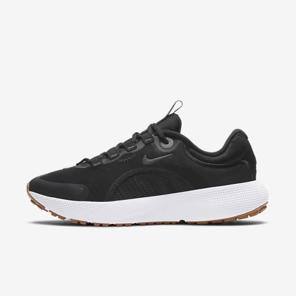 Buty do Biegania Damskie Nike React Escape Run Szosowe Czarne Ciemny Szare Białe Czarne | NK540HAW