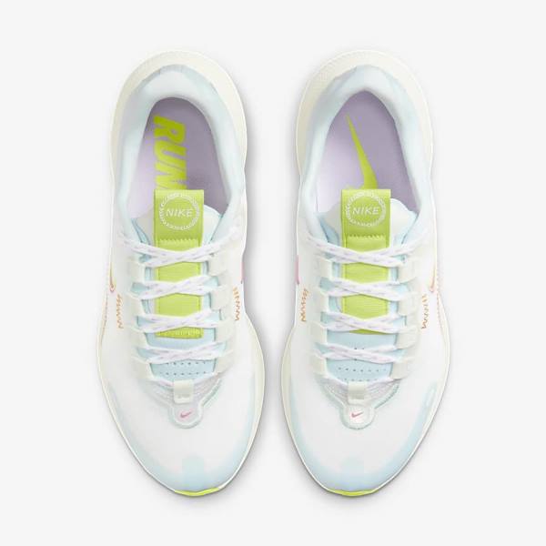 Buty do Biegania Damskie Nike React Escape Run Szosowe Białe Zielone Kolorowe | NK578EPW