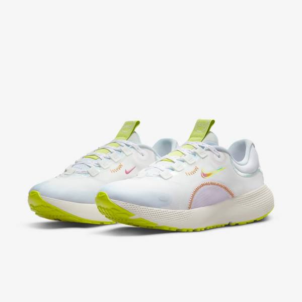 Buty do Biegania Damskie Nike React Escape Run Szosowe Białe Zielone Kolorowe | NK578EPW