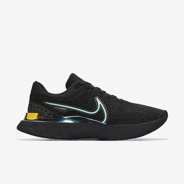 Buty do Biegania Damskie Nike React Infinity Run 3 By You Custom Szosowe Czarne | NK682JAU