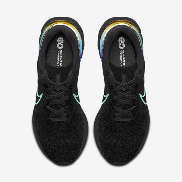 Buty do Biegania Damskie Nike React Infinity Run 3 By You Custom Szosowe Czarne | NK682JAU