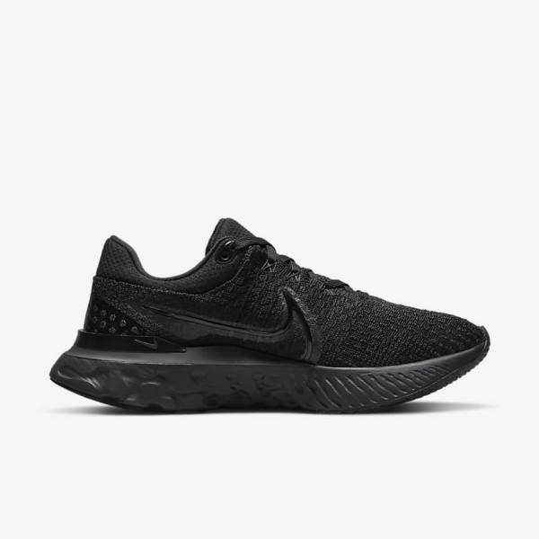 Buty do Biegania Damskie Nike React Infinity Run Flyknit 3 Szosowe Czarne | NK739XTR