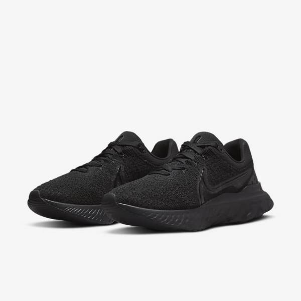 Buty do Biegania Damskie Nike React Infinity Run Flyknit 3 Szosowe Czarne | NK739XTR