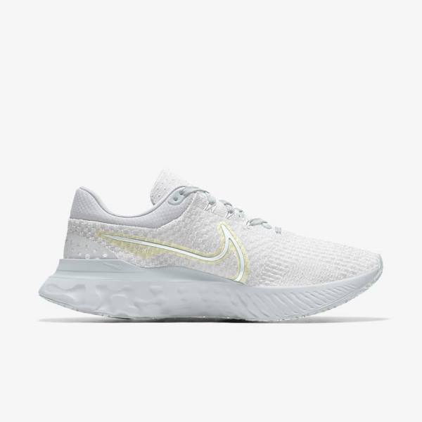 Buty do Biegania Damskie Nike React Infinity Run 3 By You Custom Szosowe Białe | NK918THP