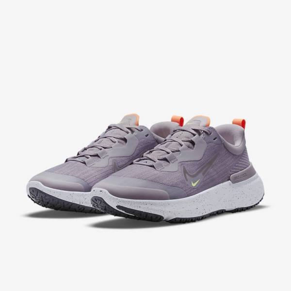 Buty do Biegania Damskie Nike React Miler 2 Shield Weatherised Szosowe Szare Pomarańczowe Fioletowe | NK925HMZ