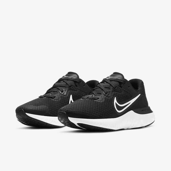 Buty do Biegania Damskie Nike Renew Run 2 Szosowe Czarne Ciemny Szare Białe | NK168IEH