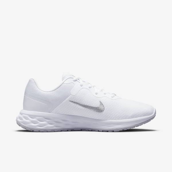 Buty do Biegania Damskie Nike Revolution 6 Next Nature Szosowe Białe Platyna Metal Srebrne | NK378DTN