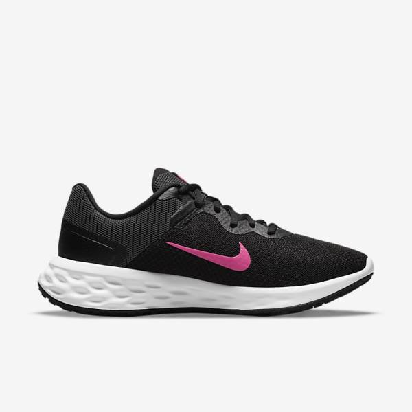 Buty do Biegania Damskie Nike Revolution 6 Next Nature Szosowe Czarne Szare Różowe | NK408VWO