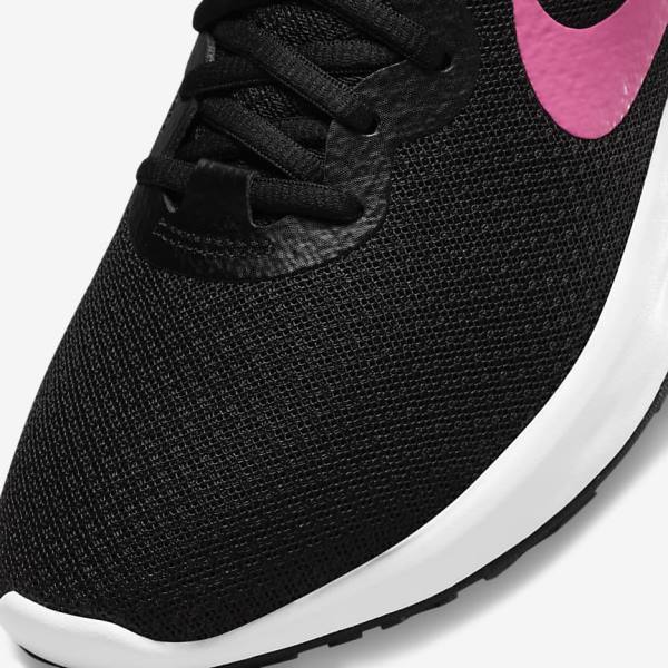 Buty do Biegania Damskie Nike Revolution 6 Next Nature Szosowe Czarne Szare Różowe | NK408VWO