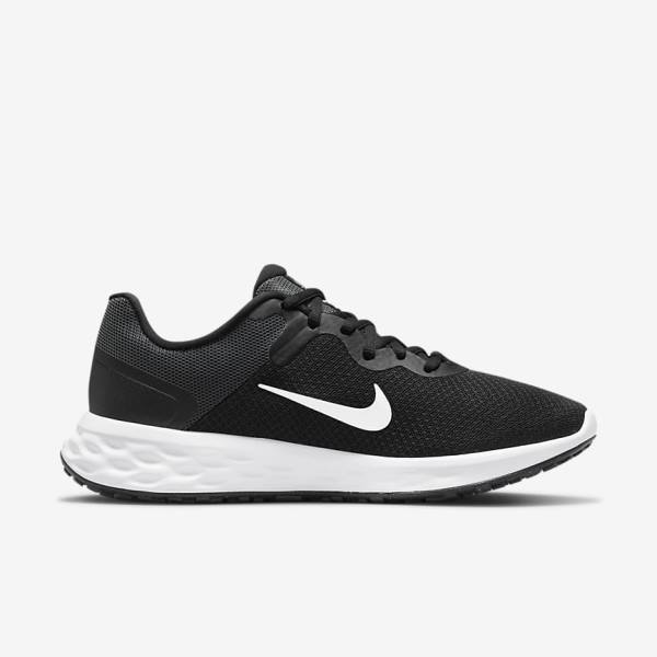 Buty do Biegania Damskie Nike Revolution 6 Next Nature Szosowe Czarne Ciemny Szare Białe | NK738ZVX