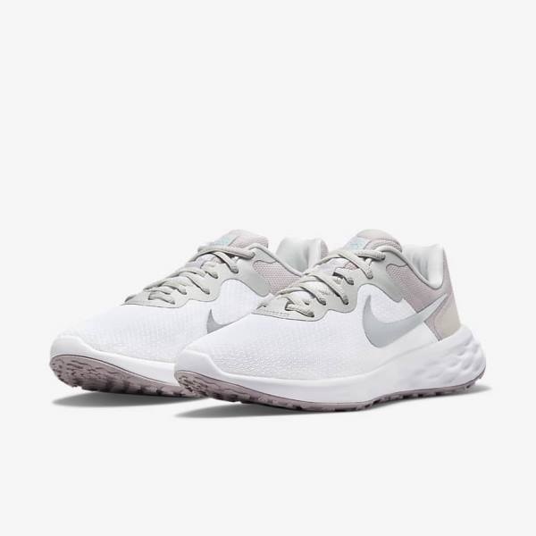 Buty do Biegania Damskie Nike Revolution 6 Next Nature Premium Szosowe Białe Szare | NK962JOC