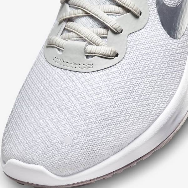 Buty do Biegania Damskie Nike Revolution 6 Next Nature Premium Szosowe Białe Szare | NK962JOC