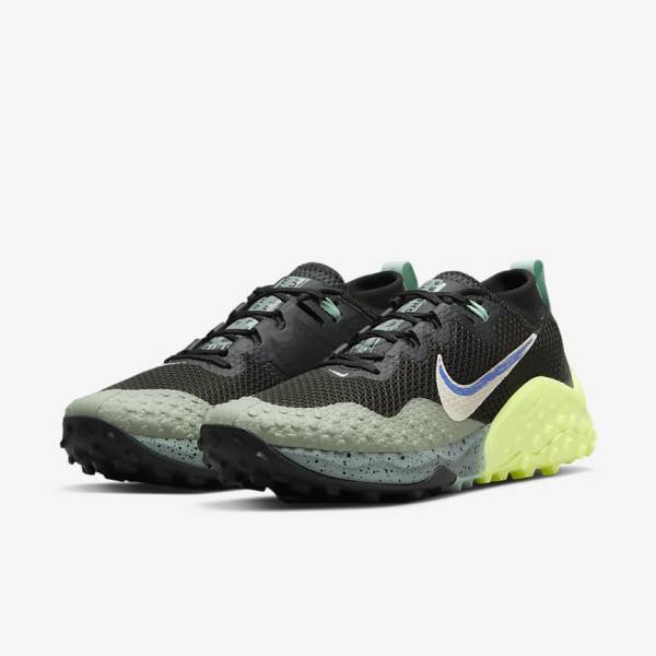 Buty do Biegania Damskie Nike Wildhorse 7 Trailowe Oliwkowe Głęboka Cytrynowy | NK365DZI