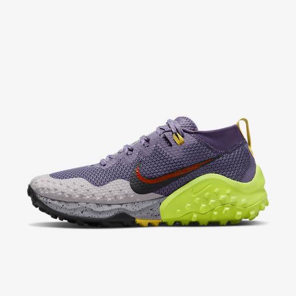 Buty do Biegania Damskie Nike Wildhorse 7 Trailowe Fioletowe Szare Czerwone Czarne | NK386XZI