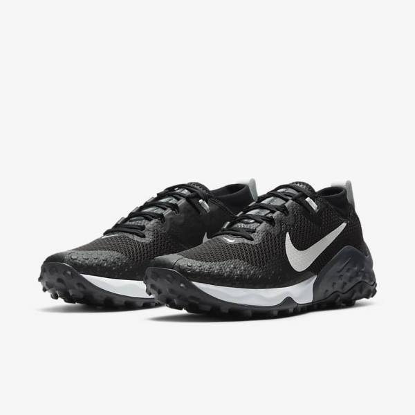 Buty do Biegania Damskie Nike Wildhorse 7 Trailowe Czarne Ciemny Szare Platyna | NK789BNH