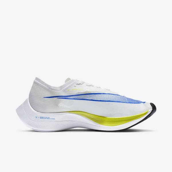 Buty do Biegania Damskie Nike ZoomX Vaporfly NEXT% Szosowe Wyścigowe Białe Czarne Niebieskie | NK294JKO