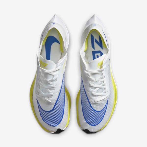 Buty do Biegania Damskie Nike ZoomX Vaporfly NEXT% Szosowe Wyścigowe Białe Czarne Niebieskie | NK294JKO