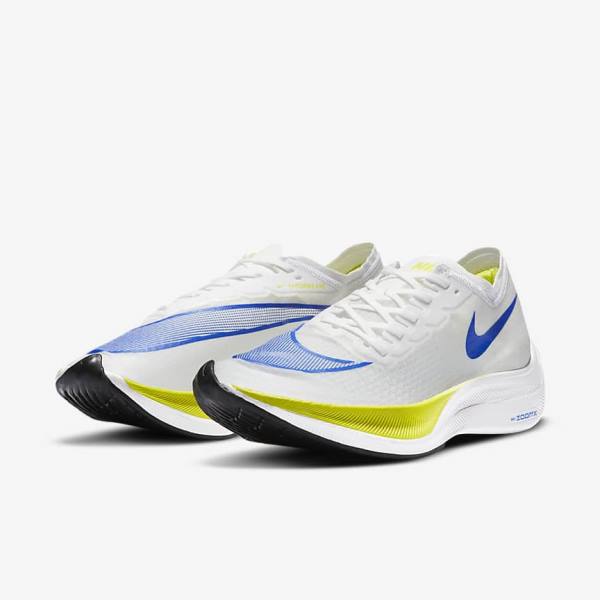 Buty do Biegania Damskie Nike ZoomX Vaporfly NEXT% Szosowe Wyścigowe Białe Czarne Niebieskie | NK294JKO