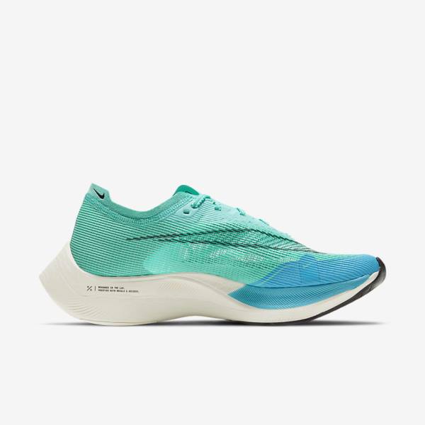 Buty do Biegania Damskie Nike ZoomX Vaporfly Next% 2 Szosowe Wyścigowe Białe Metal Srebrne Czarne | NK437JQV