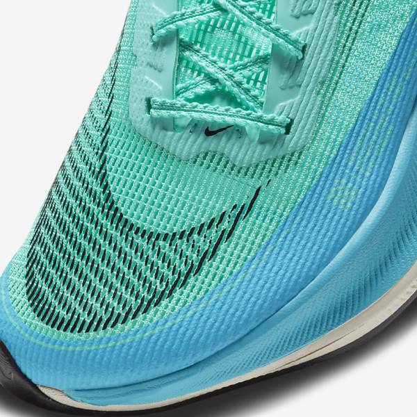 Buty do Biegania Damskie Nike ZoomX Vaporfly Next% 2 Szosowe Wyścigowe Białe Metal Srebrne Czarne | NK437JQV