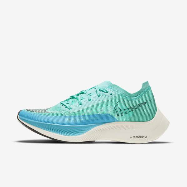 Buty do Biegania Damskie Nike ZoomX Vaporfly Next% 2 Szosowe Wyścigowe Białe Metal Srebrne Czarne | NK437JQV