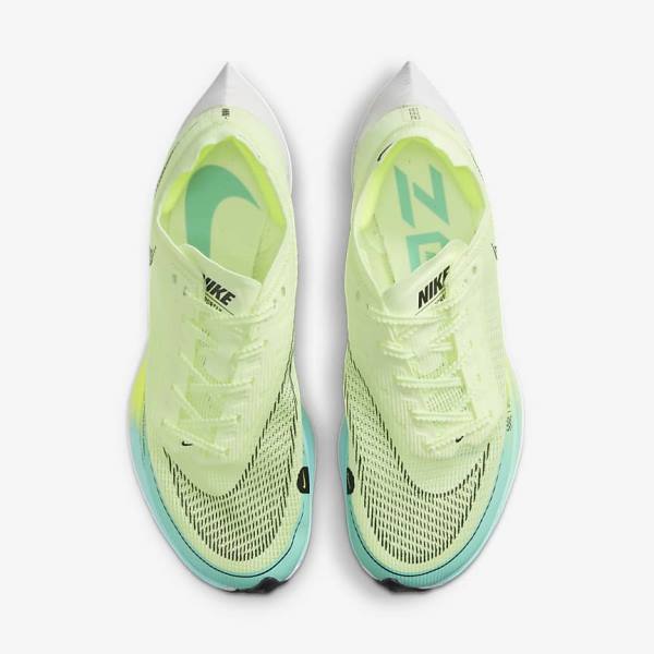 Buty do Biegania Damskie Nike ZoomX Vaporfly Next% 2 Szosowe Wyścigowe Czarne Metal Złote Białe | NK714OTZ