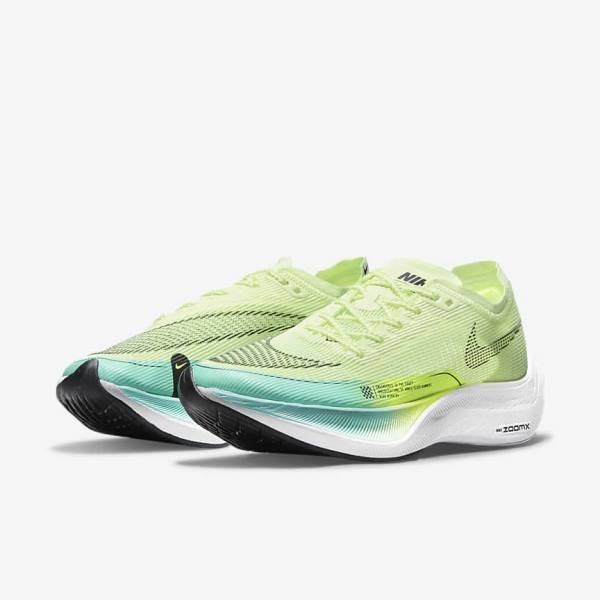 Buty do Biegania Damskie Nike ZoomX Vaporfly Next% 2 Szosowe Wyścigowe Czarne Metal Złote Białe | NK714OTZ