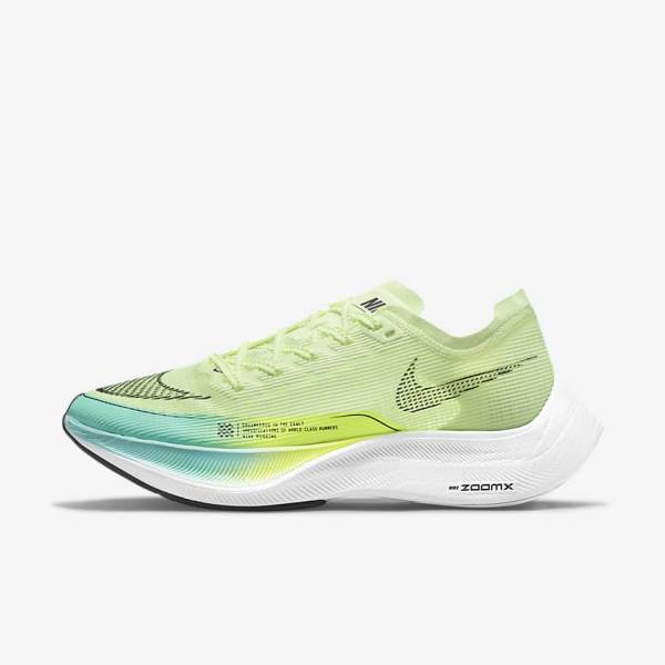 Buty do Biegania Damskie Nike ZoomX Vaporfly Next% 2 Szosowe Wyścigowe Czarne Metal Złote Białe | NK714OTZ