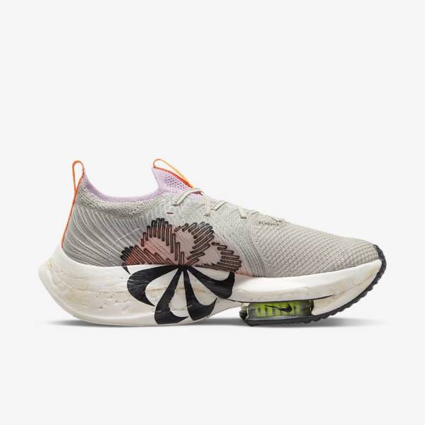 Buty do Biegania Damskie Nike Zoom Alphafly Next Nature Szosowe Wyścigowe Niebieskie Szare Głęboka Różowe Głęboka Kremowe Czarne | NK831VHU