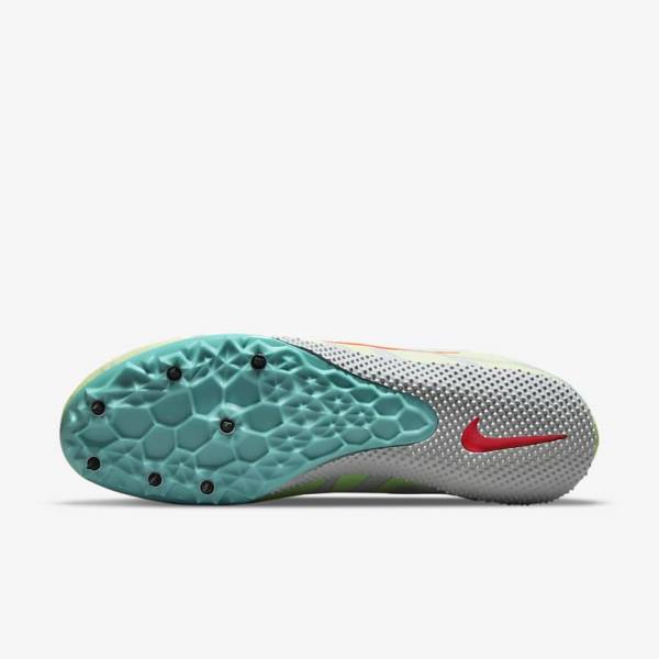 Buty do Biegania Damskie Nike Zoom Rival S 9 Athletics Sprinting Spikes Turkusowe Pomarańczowe | NK843NRA